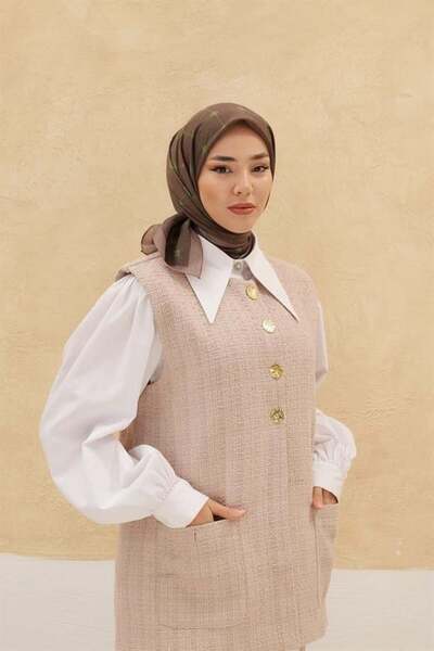 Silk Home وشاح Olinda - كاكي داكن