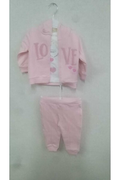 Uslukids Zippered Hooded Embroidered 3-Piece Boys' Tracksuit New Season