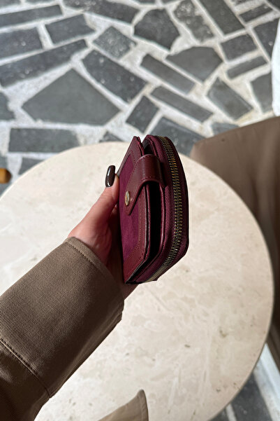 La La'Graccio Paris La'Graccio Paris Women's Laron Suede Design Practical Wallet Burgundy Suede