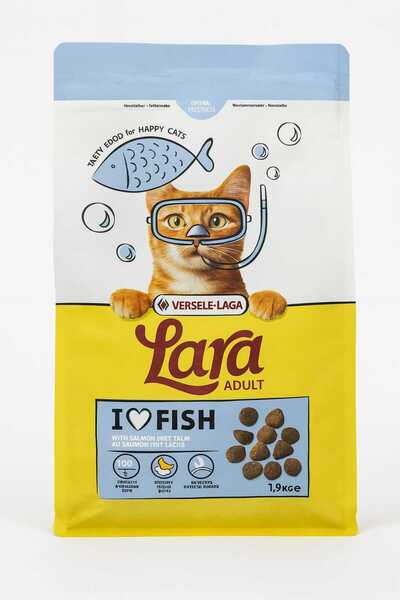Versele Laga Lara Adult I Love Fish – Hrana uscata pentru pisici adulte, 1.9 kg