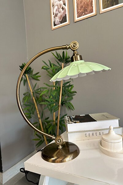 Bamyum Risso Mint Eskitme Kuğu Gövde Masa Lambası Dekoratif Abajur Çocuk Odas...