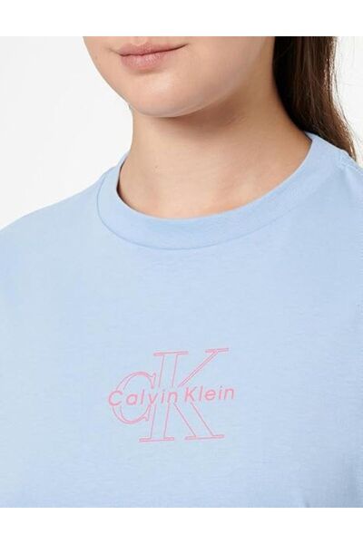 Calvin Klein Ss Classic Fit Tee Blue Women's T-Shirt