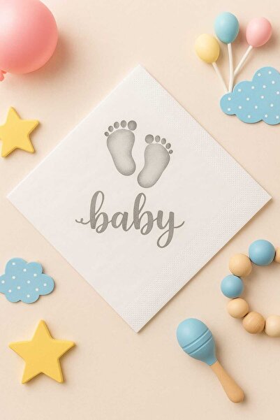 CKM silikon Suna K Signature Collection – Premium Gray Baby Patterned Napkin