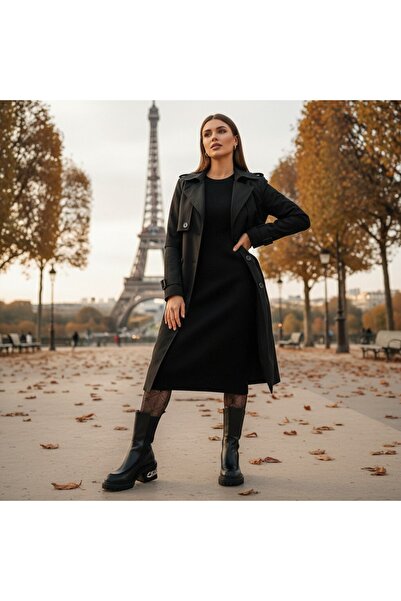 OEM Women's fur boots, with thick heel, eco-leather and textile material, A10313