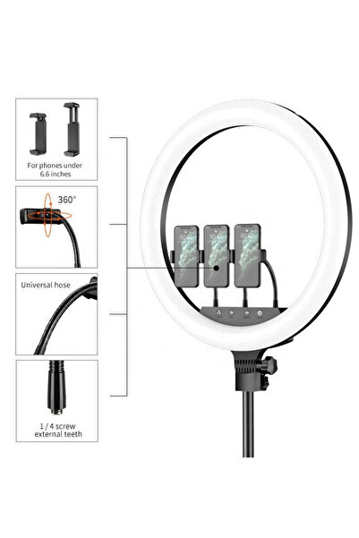Cosmeticos Lampă circulară 46cm Inel luminos 460 LED, telecomandă