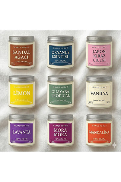 Candle MUMLUYORUZ 9'lu Premium Soya Mumu Keşif Seti - Aromaterapi Kokulu Muml...