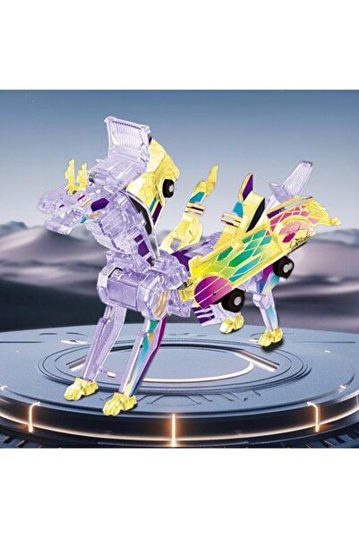 dalip 2-in-1 Transformable Toy - Crystal Wing Flying Dragon Car/Dragon, Magnetic, Fluorescent, Age