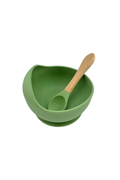 NO BRAND Silicone baby tableware set, 5 pieces – Green, BPA free