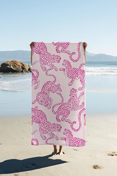 Dolce Mariee Digital Printing Beach Sea Towel Leopard Patterned Peshtamal Hvl...