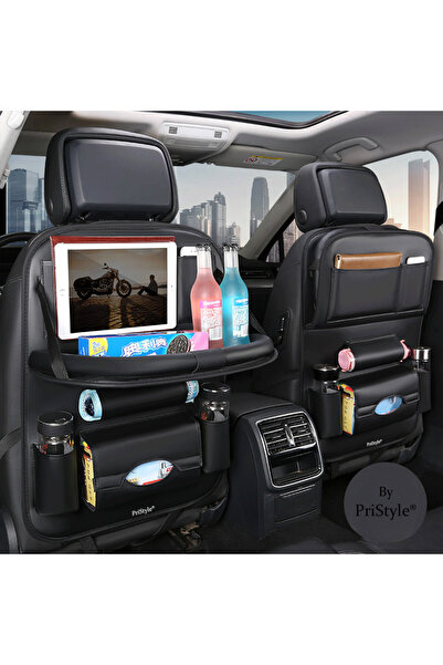 PriStyle Multifunctional Car Seat Back Organizer, Premium Eco-Leather, PriStyle®