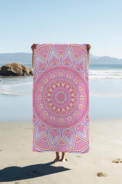 Dolce Mariee Prosop de plajă cu imprimare digitală, cu model Mandala, HVL0151