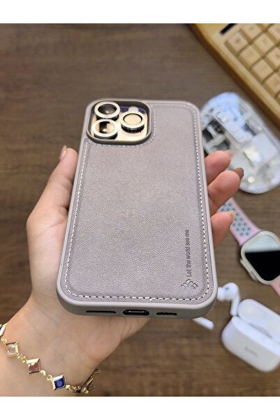 MTL iPhone 16 Pro Max Compatible Premium Leather Textured Shock-Resistant Nasal Silicone Case