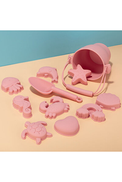 Pitikot Pitikot® Silicone Beach Toy Set – 12 Pieces, Sand Molds and Bucket,
