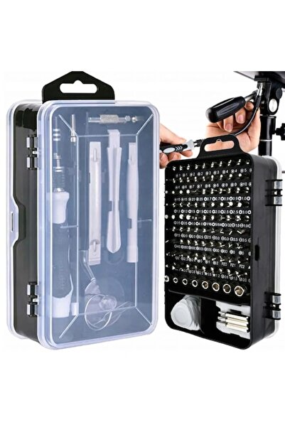 Optim Solution 118-in-1 Precision Screwdriver Set with Magnetic Bits, Durable Steel, 16 x 5.3 x 9.5 cm, Black