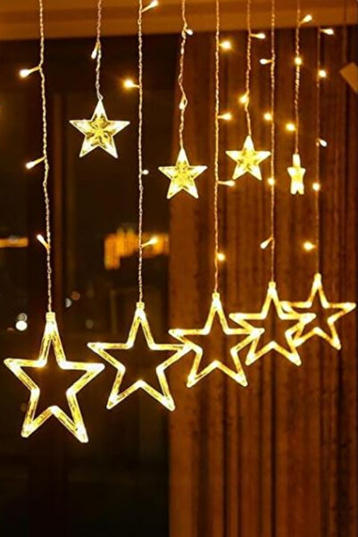 Hazar Led 3 Metre Yıldız Perde Led Gün Işığı IP64 Dış Mekan Eklenebilir Fonksiyonlu Dekoratif Led Işık Yılbaşı