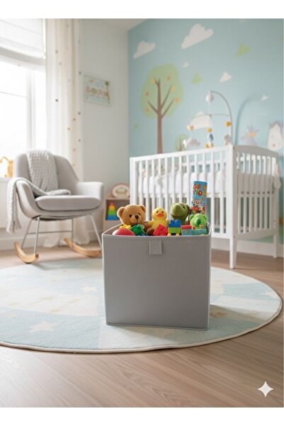 ELİT EV COLLECTİON 3 Pcsgrey Without Lid Cabinet Underwear Toy Organizer Fold...