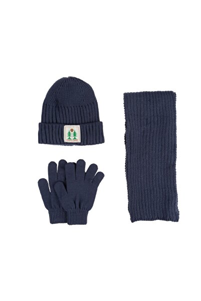 Kitti 9-15 Years Old Boys Scarf Beanie Gloves 3-Piece Set 24180
