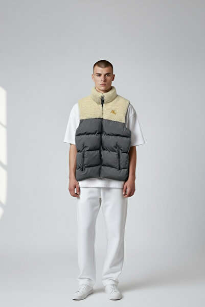 Butik High Quality Slim Fit Vest with Fur on the Top