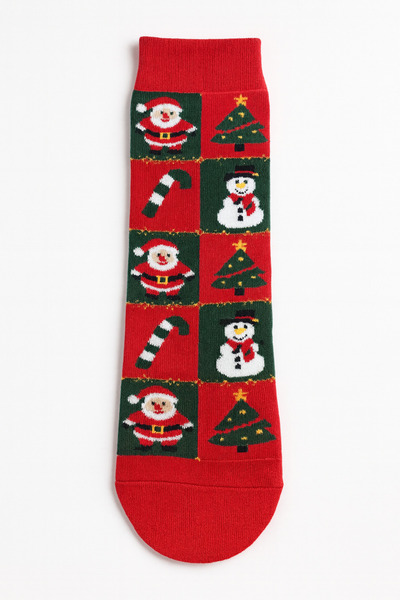 MEKİK BUTİK Red boxed christmas gift - unisex christmas stocking - red boxed gift stocking