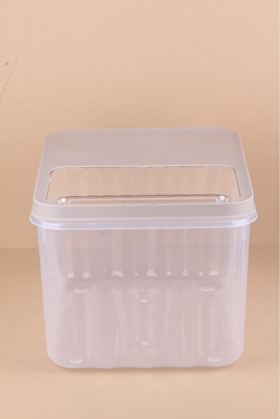 Poomy 2'li Set 16 Lt Büyük Boy Sürgülü Kapaklı Erzak ve Bakliyat Saklama Kabı Un Deterjan Kutusu