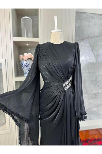 YuSeM Lotus Abiye Siyah