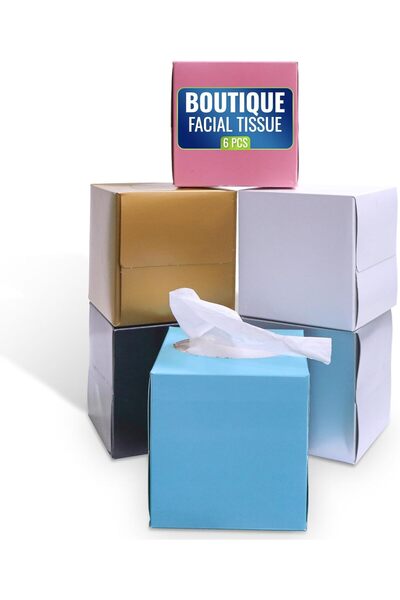 SNH Packing Facial Boutique Tissue Box 6-Pack, Multicolor