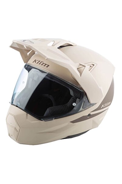 Klim X1 Alpha Carbon Korumalı ADV Motosiklet Kaskı Krem Kahverengi