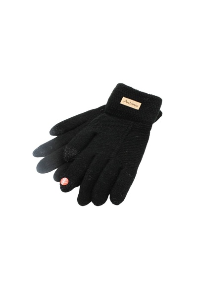Antonio Women's gloves, Antonio, with touch function, black color, one size
