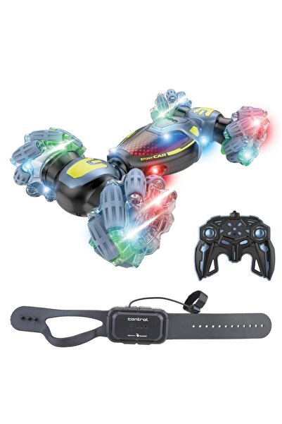 SHOPIENS Vehicul RC Acrobatii 2.4GHz Masina Stunt cu Lumini Telecomanda si Co...