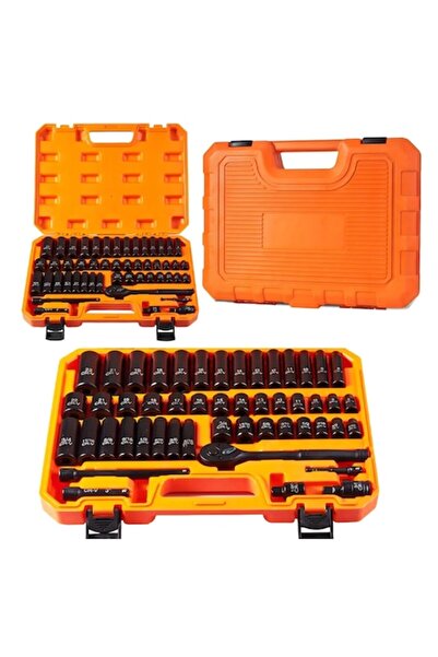 Optim Solution Impact Socket Set 3/8 inch, 50 pcs, Cr-V Steel, Corrosion Resistant, Ratchet Handle