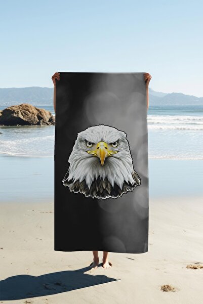 Dolce Mariee منشفة شاطئ بطباعة رقمية بنمط النسر الرياضي للشباب HVL0237