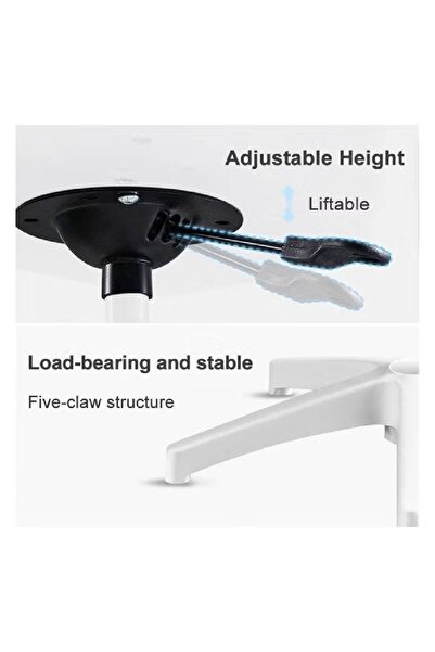 NKX Computer Chair Upgraded with Footrest Versatile Transparent Backrest + White Cushion