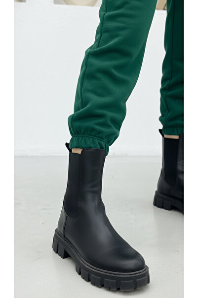 Fifty Color Crop Hooded Three Thread Thick Fleece Tracksuit Set