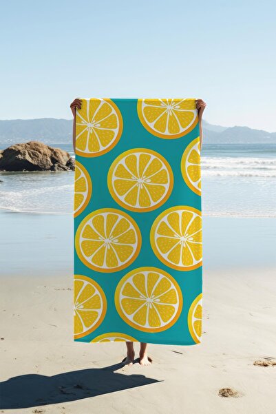Dolce Mariee Digital Printing Beach Sea Towel Lemon Patterned Peshtemal Hvl0166