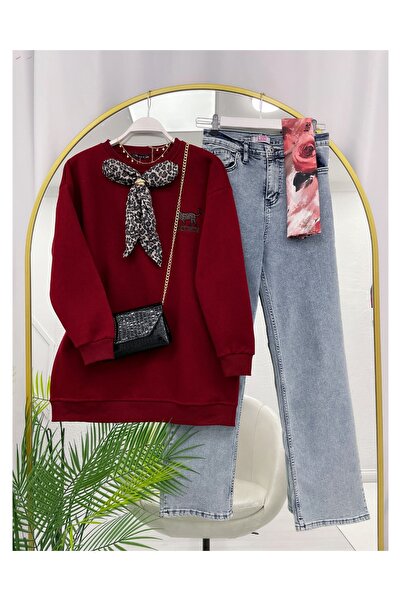 YEDİLALE Φουλάρι με λεπτομέρεια από τρία νήματα SHA επένδυση fleece WEAT [SM (38/40) LXL (42/44), 80 cm μέσο, μόνο στριφτό]