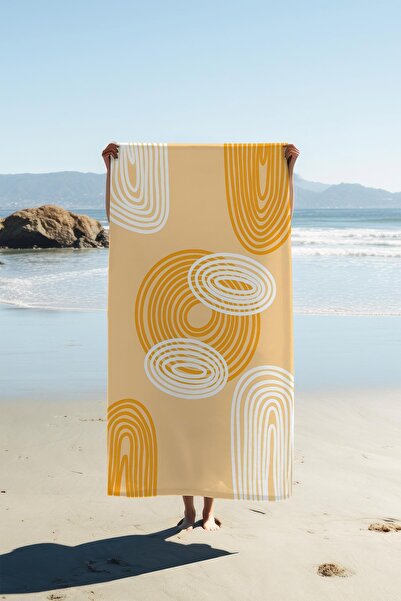 Dolce Mariee Digital Printing Beach Sea Towel Abstract Patterned Peshtemal Hv...