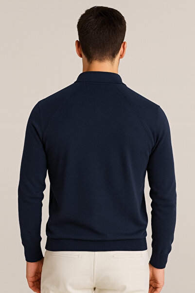WE AND ME Polo Neck Soft Buttoned Zippered Men's Knitwear Sweater