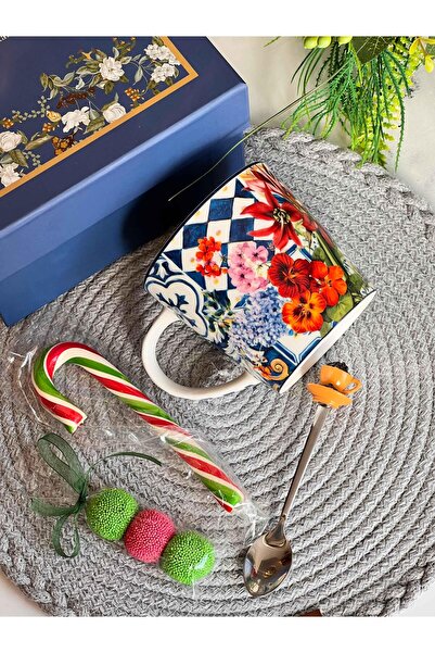 ROSSEV Gift İtaly Garden Mug Set with Gift Box