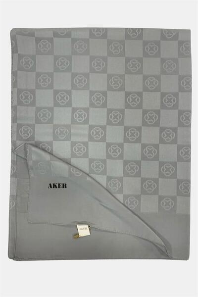 Aker Monogram Shawl - New Checkerboard Pattern - Light Smoked 972