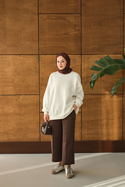 LOCCO Γυναικείο μπλουζάκι με λαιμόκοψη ποδηλατικό λευκό