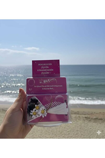 Miyoste Sevgililer Gününe Özel Aynalı Papatya Mini Çiçek Mini Buket Sevgiliye...