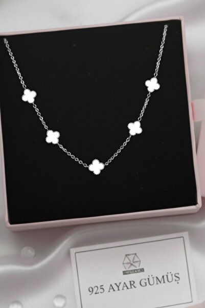 RGELEGANCE Premium Accessories “925 Ayar Gümüş 7 Yoncalı Şans Kolyesi | Kadın...