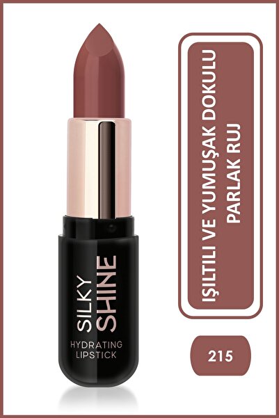 Golden Rose Silky Shine Hydrating Lipstick - 215 Gül Kurusu - Nemlendirici Ruj