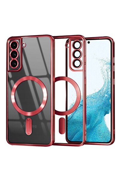 SKYDDAR INNOVATION Case for Samsung Galaxy S22 5G, Luxury Shield Magsafe, Protection, sticker set, Red