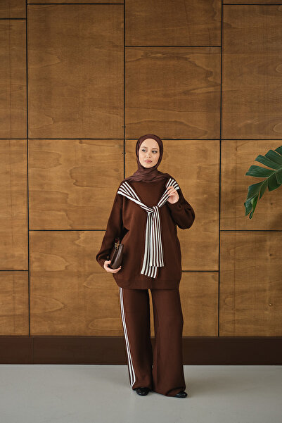 LOCCO Set de eșarfe pentru femei maro