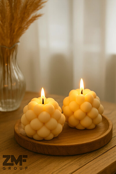 Cavelle Dekoratif 2'li Kokulu Top Bubble Mum Minimal Pinterest Tasarım 5cm