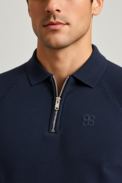 WE AND ME Polo Neck Soft Buttoned Zippered Men's Knitwear Sweater