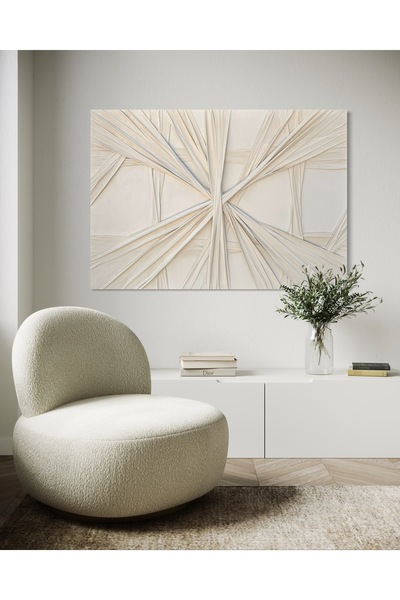 VENGA CONCEPT Düğüm Dokulu Tablo 3 Boyutlu Tablo Alçı Tablo İskandinav Tablo Minimalist Tablo El Yapımı Tablo