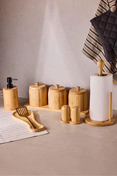 Perotti Pisa 13 Piece Counter Top Bamboo Kitchen Set