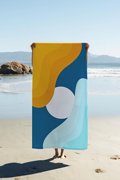 Dolce Mariee منشفة شاطئ بطباعة رقمية بنمط تجريدي HVL0158